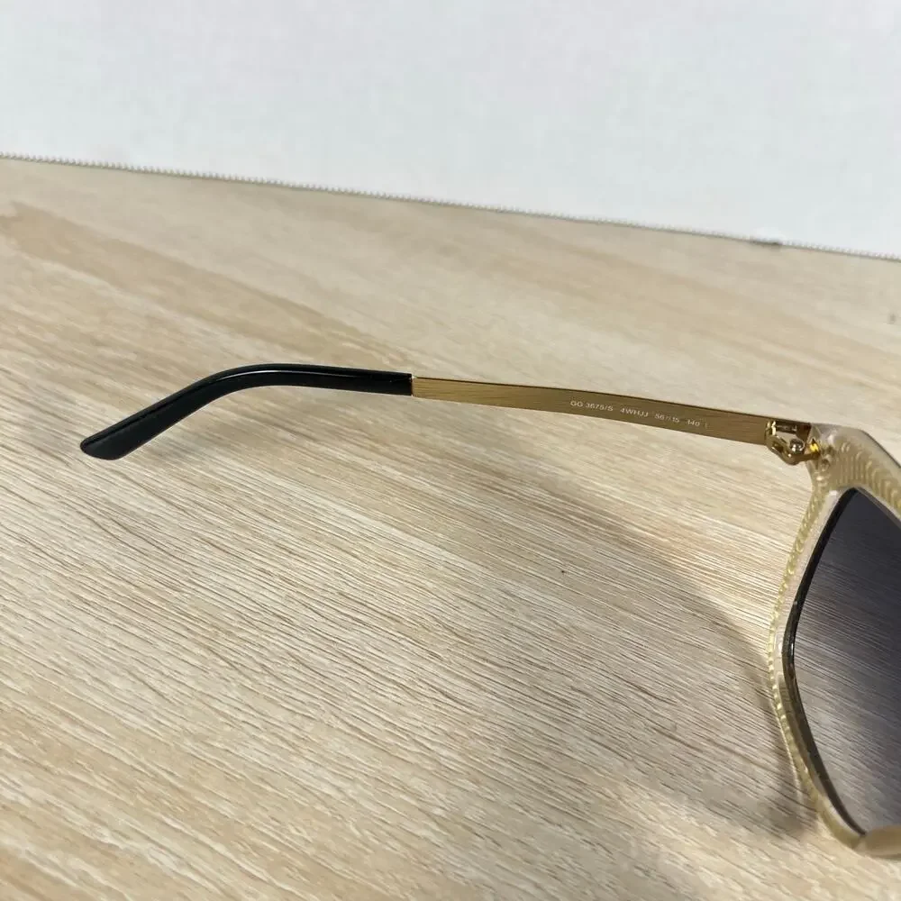 Gucci GG3675/S 4WHJJ Sunglasses READ DESC Black Gold 56-15-140